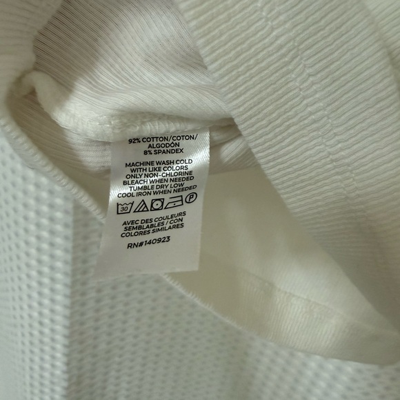 White Racerback Ribbed Tank - Picture 3 of 3